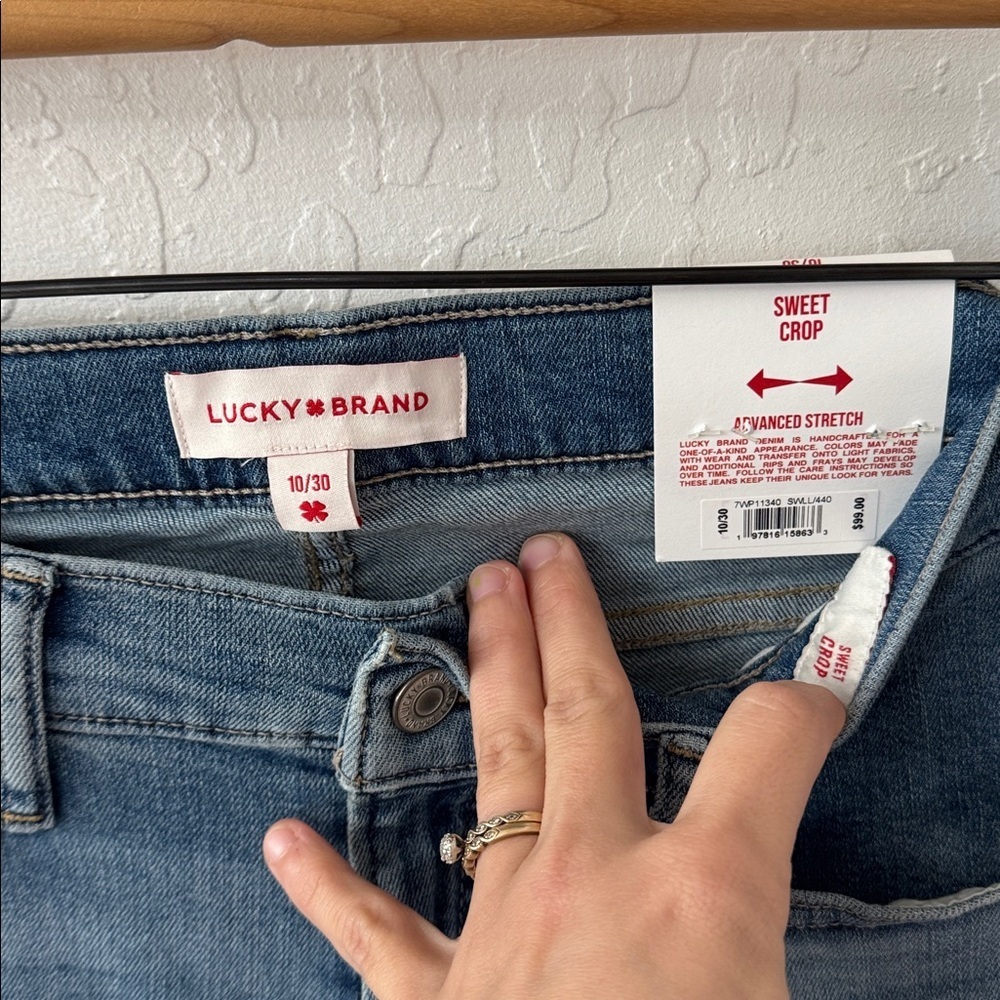 Lucky Brand Sweet Crop Mid Rise Advance Stretch Jeans 10/30 - Picture 3 of 6
